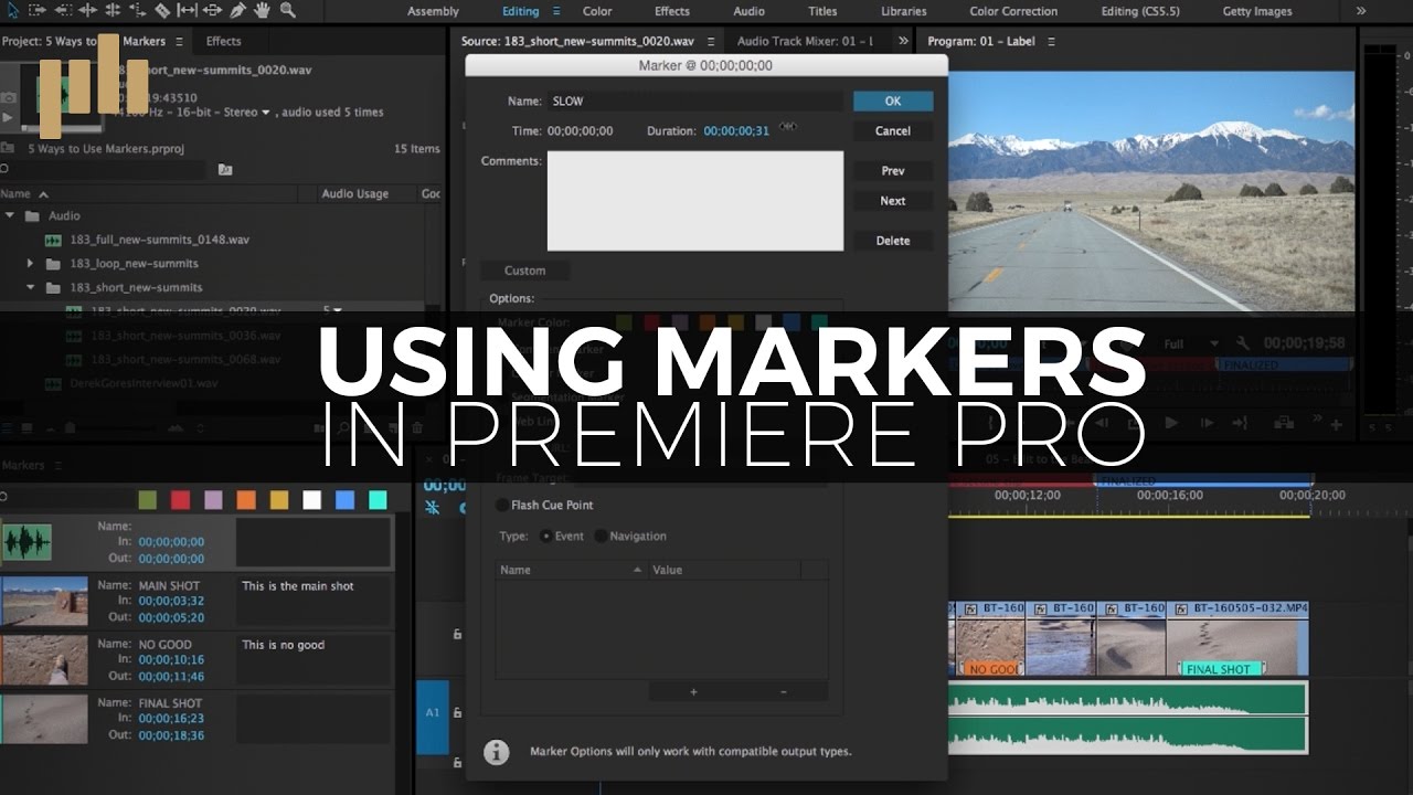 5 Ways to use Markers in Premiere Pro | Moviola